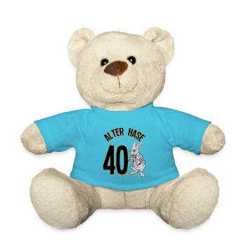 40 Geburtstag Geschenke lustig 40. Geburtstag Mann - Teddy - Atollblau - Vorne