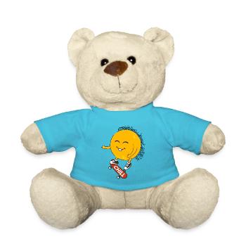 Sonne auf einem skateboard - Teddy - Atollblau - Vorne