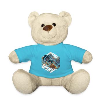 Dolomites Seceda winter landscape - Teddy Bear - atoll blue - Front