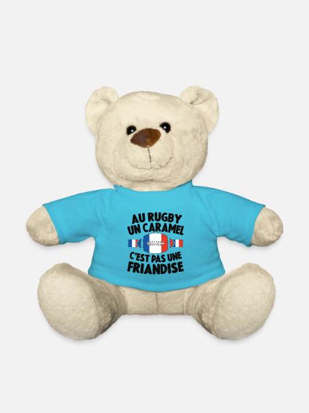 Au Rugby Un Caramel C'est Pas Une Friandise - Nounours - bleu outremer