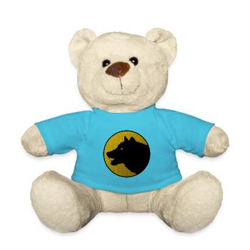 Einsamer Wolf Logo auf Farbe - Teddy - Atollblau - Vorne