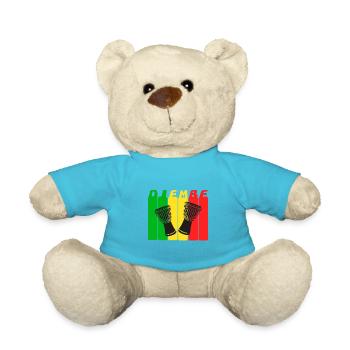 Djembe Schlaginstrument Trommel Musik Geschenk - Teddy - Atollblau - Vorne