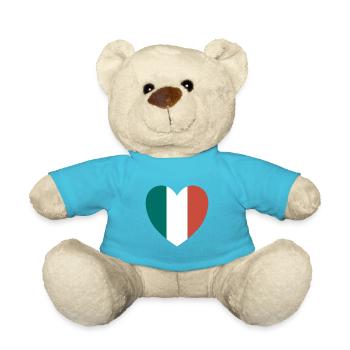 Italie cœur amour pays patrie - Nounours - bleu outremer - Devant