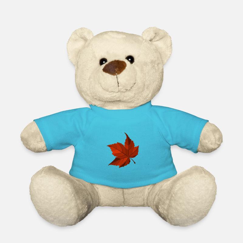 Feuilles d’érable, Automne, Feuilles - Nounours - bleu outremer