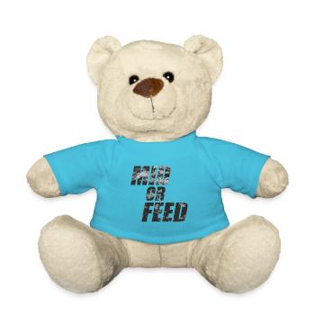Mid Or Feed Gaming Midlane Nerd Dota Geschenk - Teddy - Atollblau - Vorne