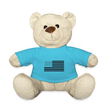 USA America flag United States America - Teddy Bear - atoll blue - Front