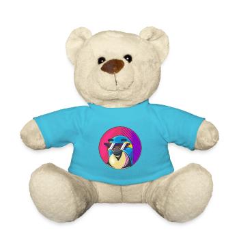 Cool and Fancy Birb with Sunglasses - Teddy - Atollblau - Vorne