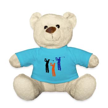 Drei Golfer beim Sport - Teddy - Atollblau - Vorne