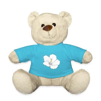 Hibiskus weis - Teddy - Atollblau - Vorne
