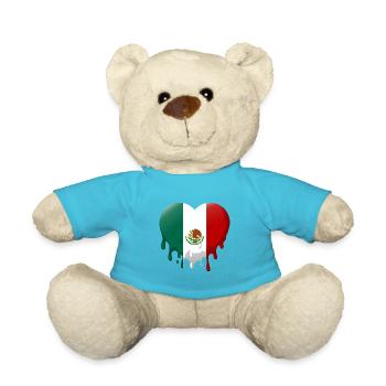 Drapeau du Mexique Drapeau mexicain Mexique Amérique du Sud - Nounours - bleu outremer - Devant
