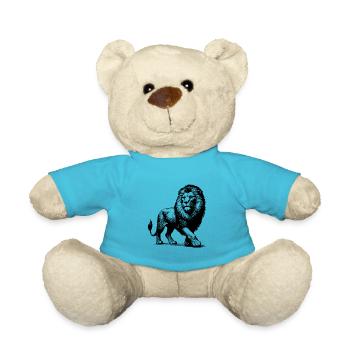 Lion fier et élégant - Nounours - bleu outremer - Devant