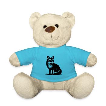 Niedlicher schlauer Fuchs - Teddy - Atollblau - Vorne