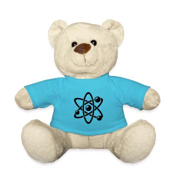 Atomic Nucleus Physics Atom Electron Atomic Model - Teddy Bear - atoll blue - Front