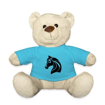 Eleganter Pferdekopf - Teddy - Atollblau - Vorne