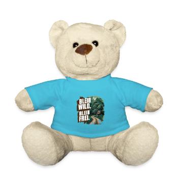 Stay wild, stay free - Teddy Bear - atoll blue - Front