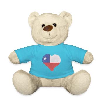 Chile Flagge Südamerika Chilenische Fahne Vintage - Teddy - Atollblau - Vorne