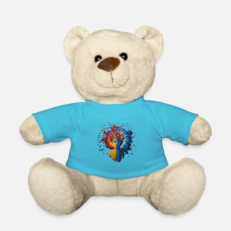 Le design coloré de l’autisme est un signe de diversité - Nounours - bleu outremer