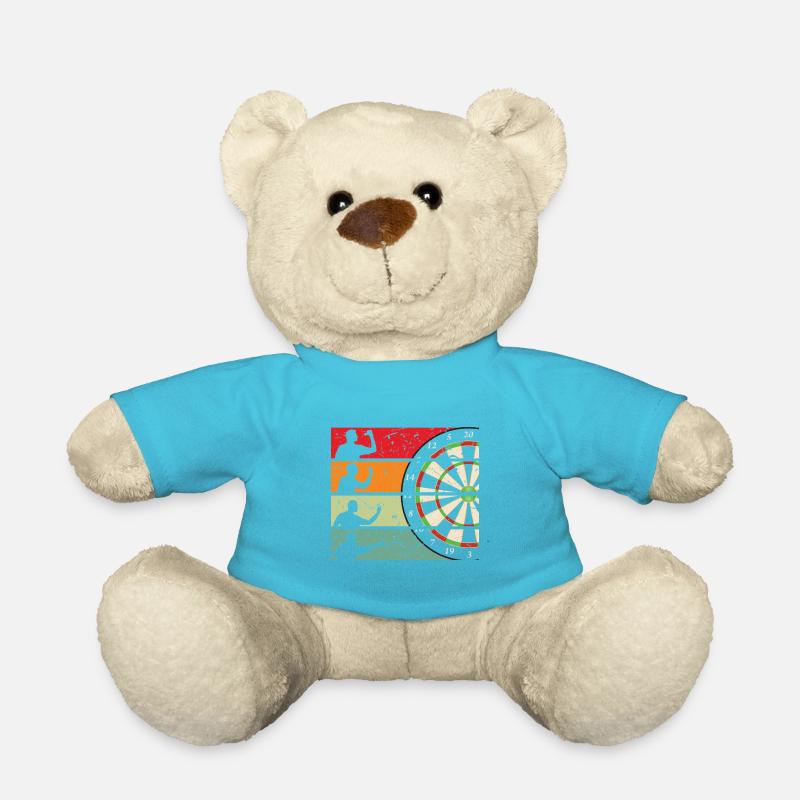 Dart Vintage Dartscheibe Darts Geschenk - Teddy - Atollblau