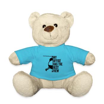Hubschrauber Pilot - Büro Beste Aussicht Cockpit - Teddy - Atollblau - Vorne