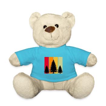 Camping Camping Nature Freedom Holiday Holidays - Teddy Bear - atoll blue - Front