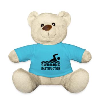 Schwimmlehrer Schwimmkurs Beruf Schwimmtrainer - Teddy - Atollblau - Vorne