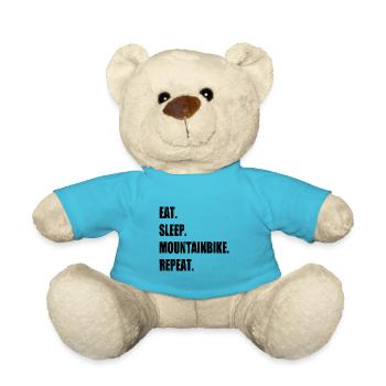 Eat Sleep Mountain Bike Repetition - - Teddy Bear - atoll blue - Front
