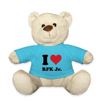 I Heart RFK JR - Teddy Bear - atoll blue - Front
