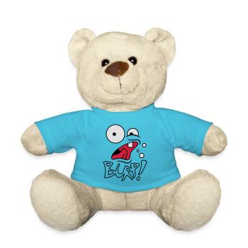 Burp! - Teddy Bear - atoll blue - Front