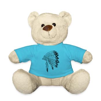 indian indianer american tent zelt teepee tomahawk - Teddy - Atollblau - Vorne