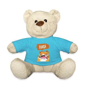 Mangez des enfants de chat dessin animé cadeau bulle - Nounours - bleu outremer - Devant