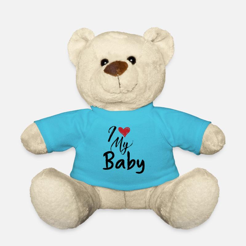 schwanger Baby Kind geboren Geburt Geschenkidee - Teddy - Atollblau
