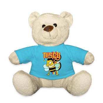 Rétro Vintage Dabbing Dab Disco Party Bee Animaux - Nounours - bleu outremer - Devant