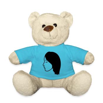 kopf gesicht weiblich frau girl maedchen huebsch s - Teddy - Atollblau - Vorne