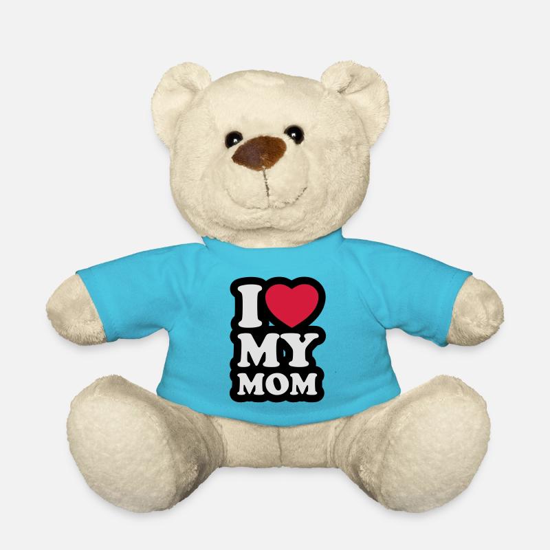 I love my mom - J'aime ma maman - Nounours - bleu outremer