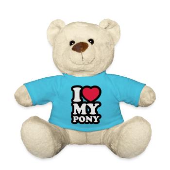 I love my pony - J'aime mon poney - Nounours - bleu outremer - Devant