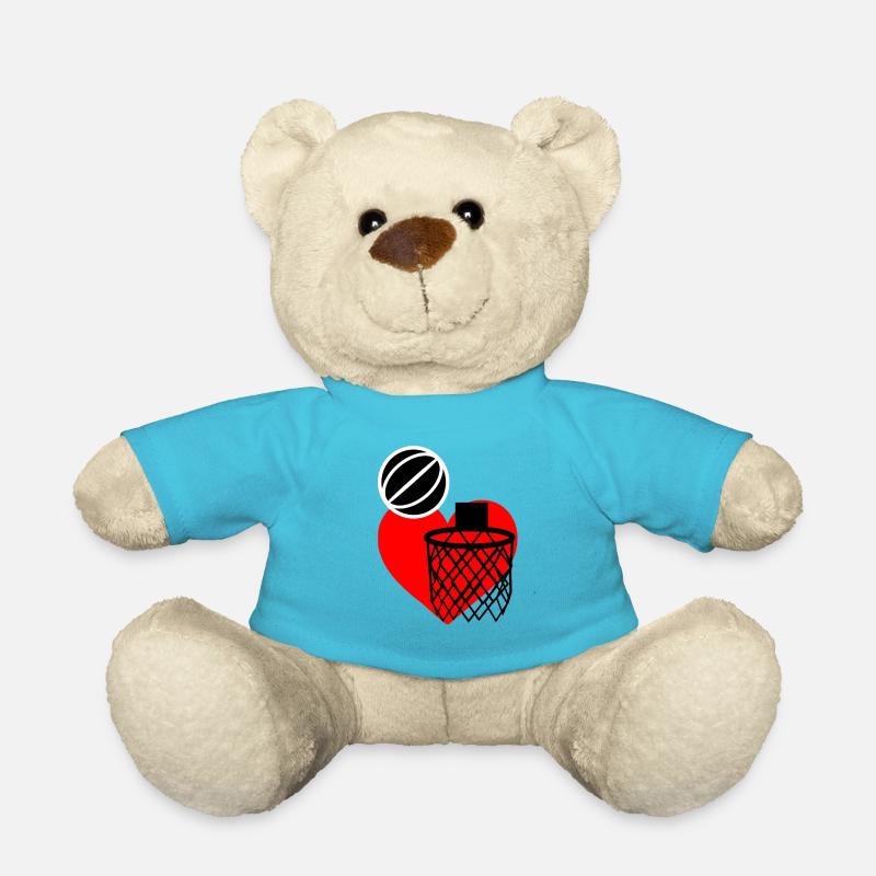 Basketball love - Teddy Bear - atoll blue