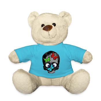 Totenkopf Schmetterlinge / skull butterflies - Teddy - Atollblau - Vorne