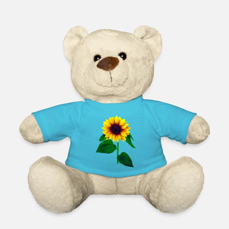 Sunflower - Teddy Bear - atoll blue
