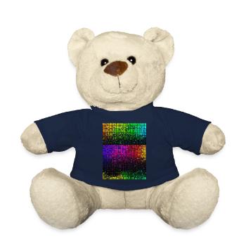 Colorful mosaic disco ball design - Teddy Bear - french navy - Front