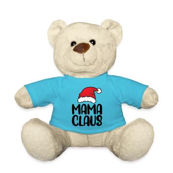 Weihnachten Mama Klausel Lustige Mutter Weihnachtsmann für Frauen - Teddy - Atollblau - Vorne