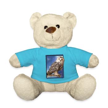 Snowy owl - Teddy Bear - atoll blue - Front