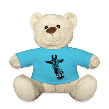 Vintage Vector Giraffe - Teddy Bear - atoll blue - Front