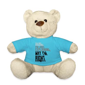 Je ne discute pas - Nounours - bleu outremer - Devant