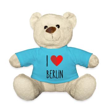 I love Berlin - Teddy - Atollblau - Vorne