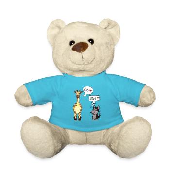 Gewaltfreie Kommunikation Giraffe und Wolf - Teddy - Atollblau - Vorne