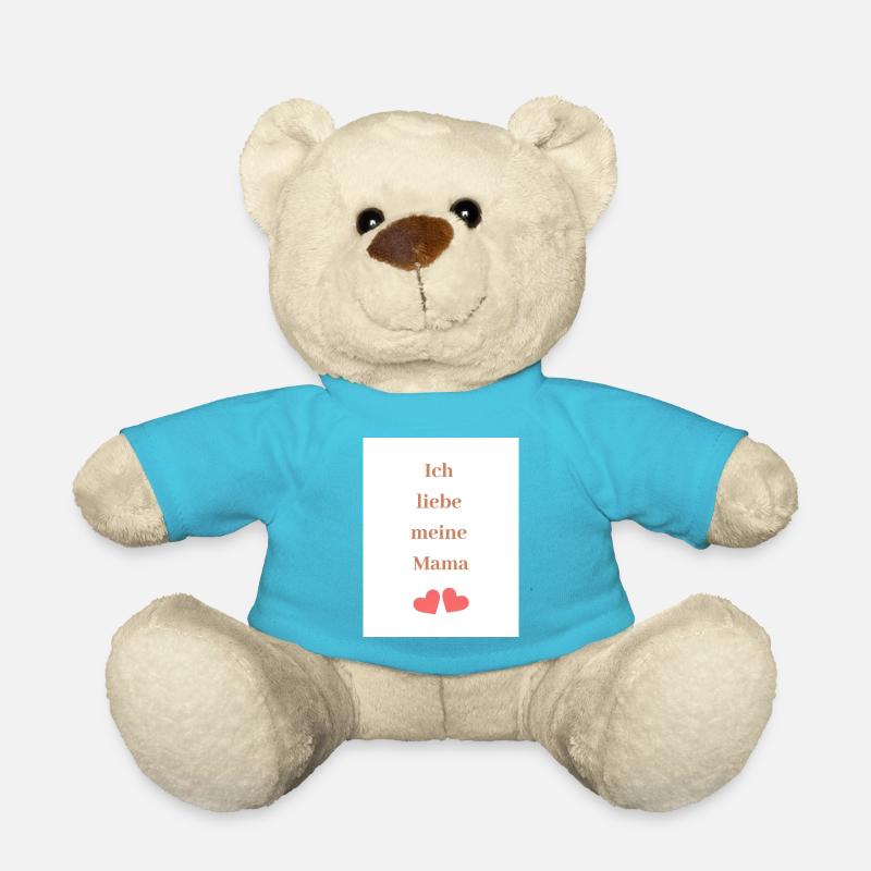 ich liebe meine Mama, - Teddy - Atollblau