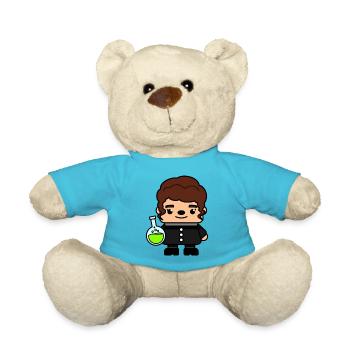 Marie Curie Scientist - Teddy Bear - atoll blue - Front