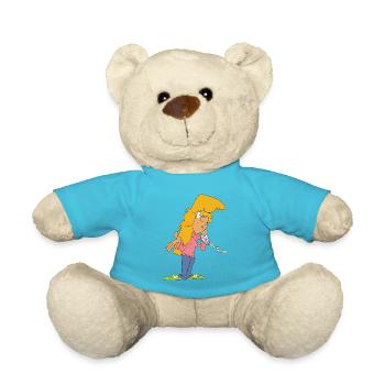 mädchen telefon telefoniert blondine teen haushalt - Teddy - Atollblau - Vorne
