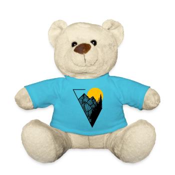 Montagnes géométriques en triangle pour les alpinistes - Nounours - bleu outremer - Devant