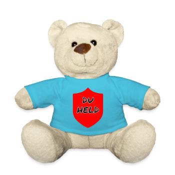 Du Held Schild - Teddy - Atollblau - Vorne